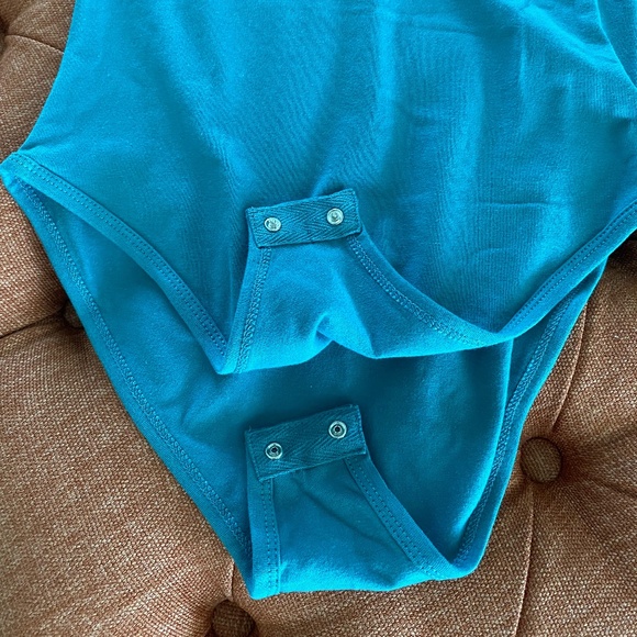 NWOT Zenana Racerback Teal Bodysuit Sz M - Picture 5 of 5